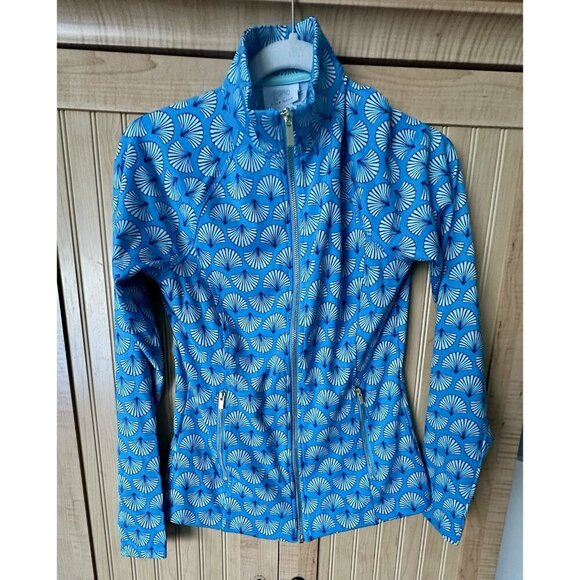 Sigrid Olsen Women’s Golf Tennis Full Zip Jacket Size L UPF 50 Teal Shell NWT - Picture 3 of 7